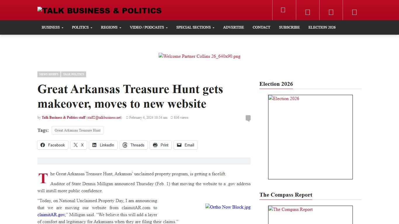 Great Arkansas Treasure Hunt gets makeover, moves to new website - Talk Business & Politics